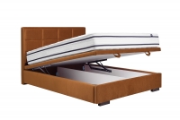 postel pro ložnice s čalouněným stelazem a úložným prostorem Menir - 140x200  postel pro ložnice z podnosnikiem 