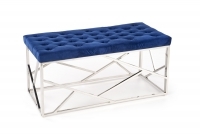 MILAGRO pad, szerkezet - ezüst, ülés - sötétkék MILAGRO lavice, Konstrukce - Stříbrný, Sedák - tmavě modrý