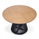 Okrúhly jedálenský stôl MIYAKI 120 cm - dub / čierna miyaki Stôl Pracovná doska - Dub prírodné, noha - Čierny