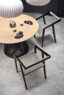 MIYAKI asztal, asztallap - natúr tölgy, láb - fekete miyaki stůl Deska - Dub přírodní, noga - Fekete