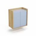 MOBIUS 2D szekrény, próbák/tesztek???: natúr hickory, elülső rész - horizon kék  MOBIUS Skříňka 2D korpus: hikora přírodní, přední části - Modrý obzor