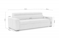 Modeno háromszemélyes kinyitható kanapé Modeno háromszemélyes kinyitható kanapé - méretek
