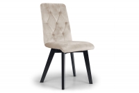 Modern 5 kárpitozott szék, fa lábakkal - Salvador 02 bézs / fekete lábak bezowe Židle na czarnych drewnianych nogach
