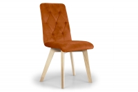Modern 5 kárpitozott szék, fa lábakon - piros Salvador 14 / bükkfa lábak rude Židle na bukowych nogach
