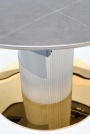 MUSCAT Stůl összecsukható Deska - Popelový mramor, noga - jasný popel / Žlutý muscat stůl rozkladany Deska - Popelový mramor, noga - jasný popel / Žlutý
