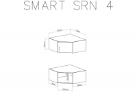 Nadstavec na rohovú skriňu Smart SRN4 - antracit Nadstavec do Skrine naroznej Smart SRN4 - Antracytová - schemat