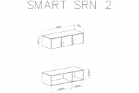 Nadstavec na skriňu Smart SRN2 - antracit 
