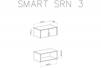 Nástavec SRN3 Smart Nástavec do Skříně Smart SRN3 - Bílý lux / Dub sonoma - schemat