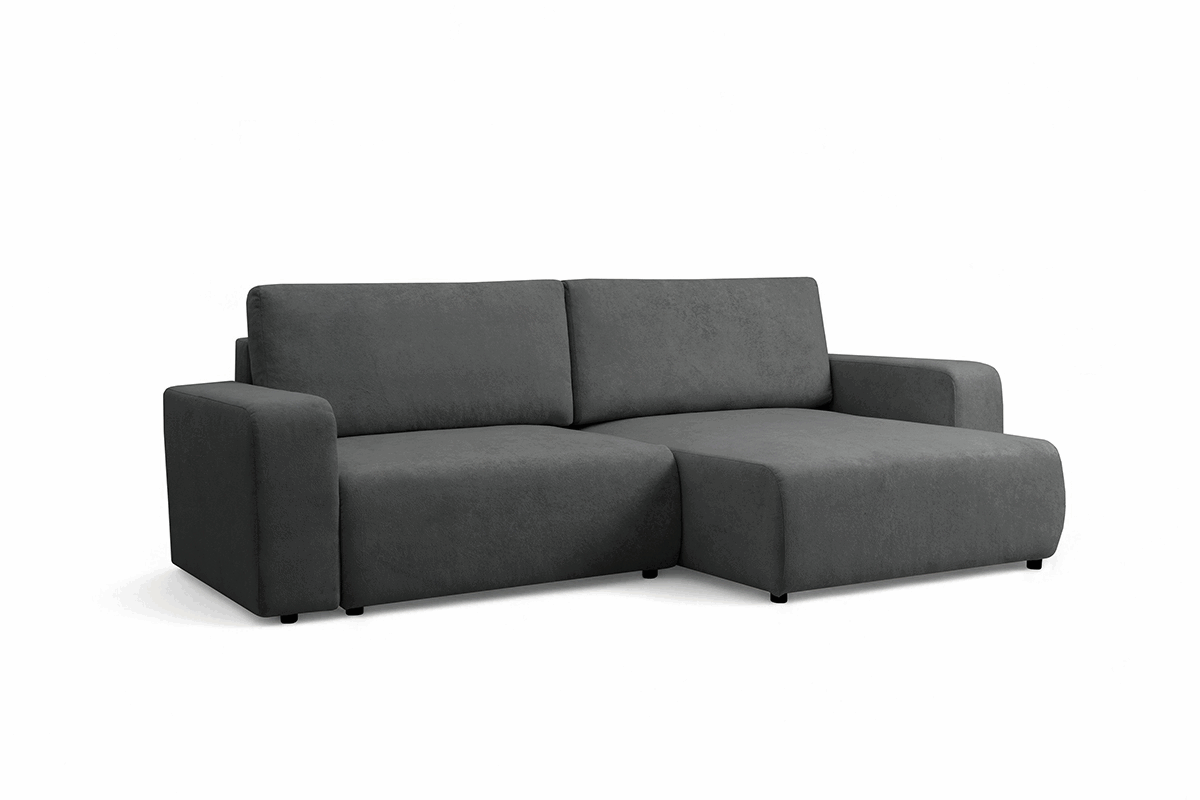 Rozkládací sedací souprava Avia L - grafitová Gerra 120 Rohová sedací souprava Avia Maxi rozkládací uniwersalny prawo/levá - grafitová boucle Gerra 120