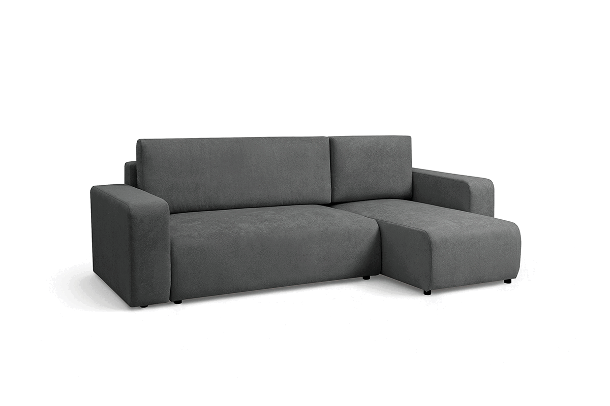 Rozkládací rohová sedací souprava Avia Mini - grafitová Gerra 120 Rohová sedací souprava Avia Mini rozkládací uniwersalny prawo/levá - grafitová boucle Gerra 120
