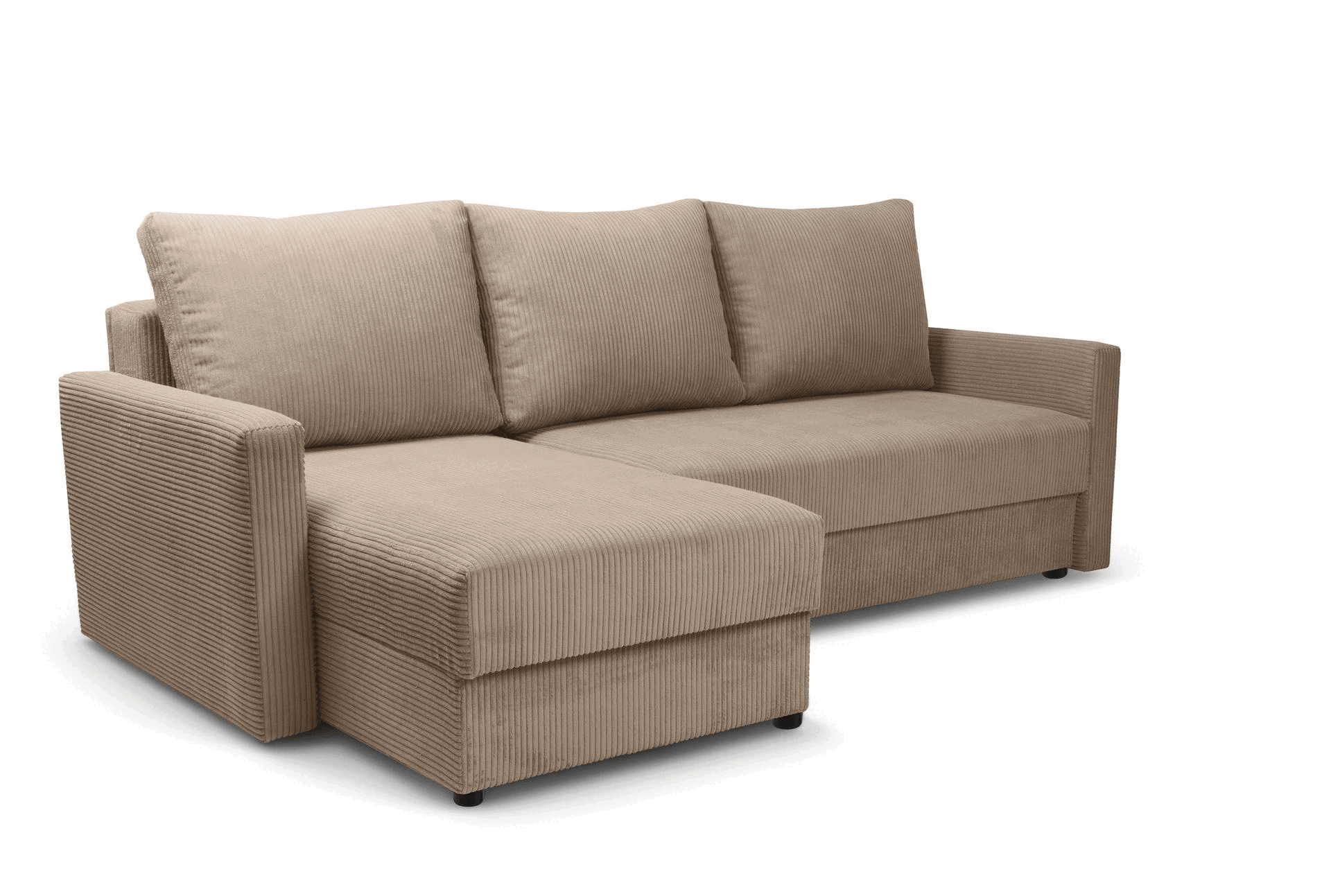 Rozkládací rohová sedací souprava Laveris - béžová Lincoln 17 Rohová sedací souprava Laveris rozkladany uniwersalny prawo/levá - béžová manšestr Lincoln 17