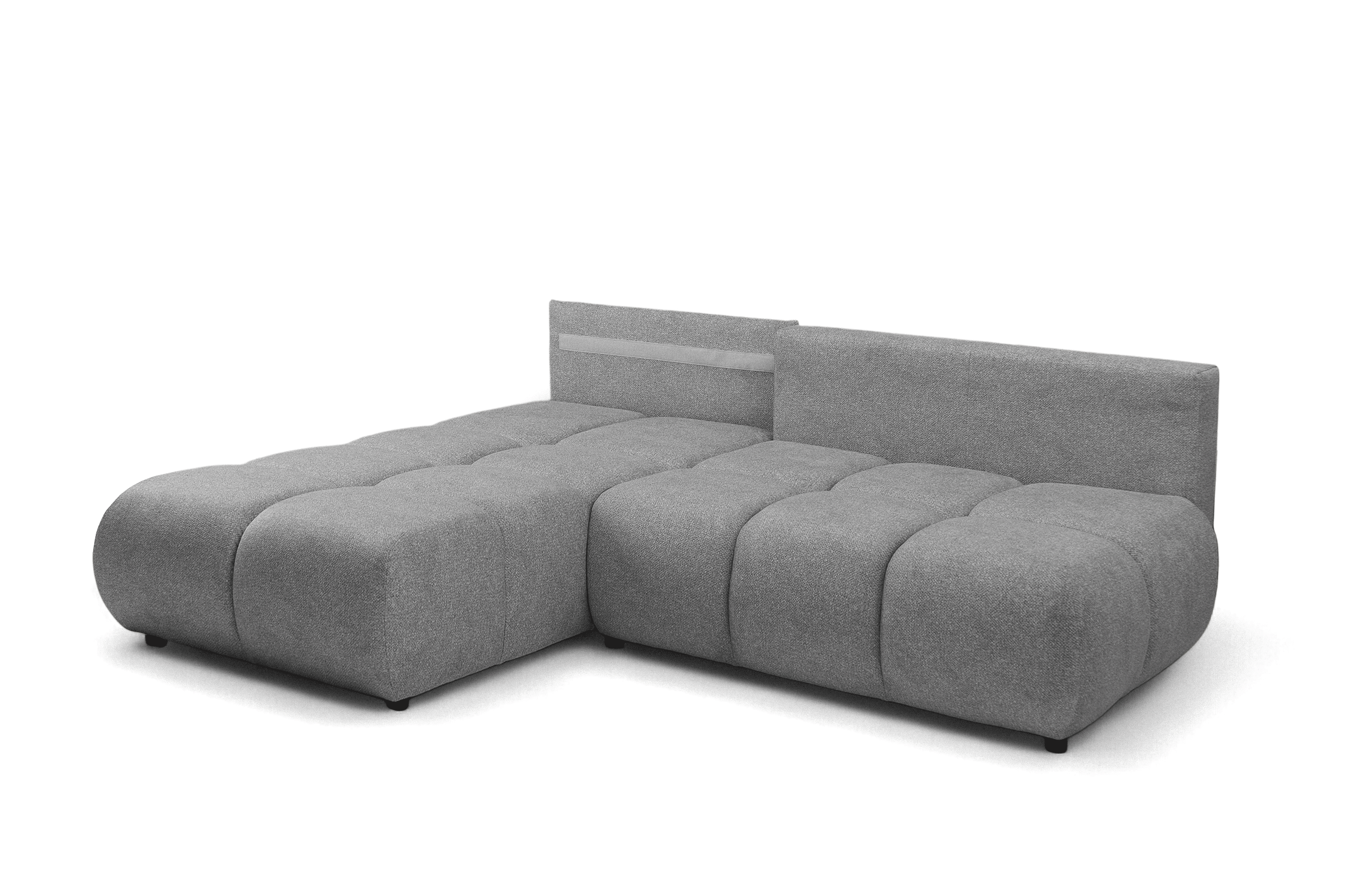 Rohová sedačka Lerio ľavostranná s rozkladom na spanie - svetlosivá hydrofóbna látka Blur 18 Rohová sedacia súprava Lerio Ľavá strana s funkciou spánku - jasno šedá dzianina Blur 18