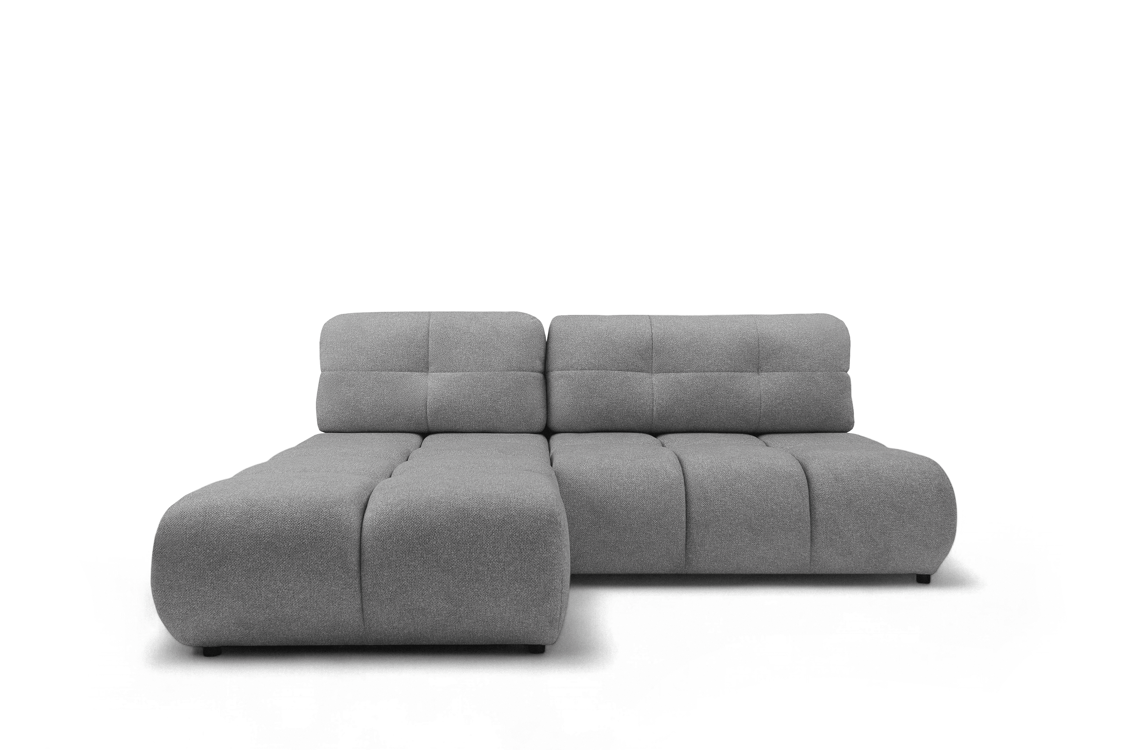 Rohová sedačka Lerio ľavostranná s rozkladom na spanie - svetlosivá hydrofóbna látka Blur 18 Rohová sedacia súprava Lerio Ľavá strana s funkciou spánku - jasno šedá dzianina Blur 18