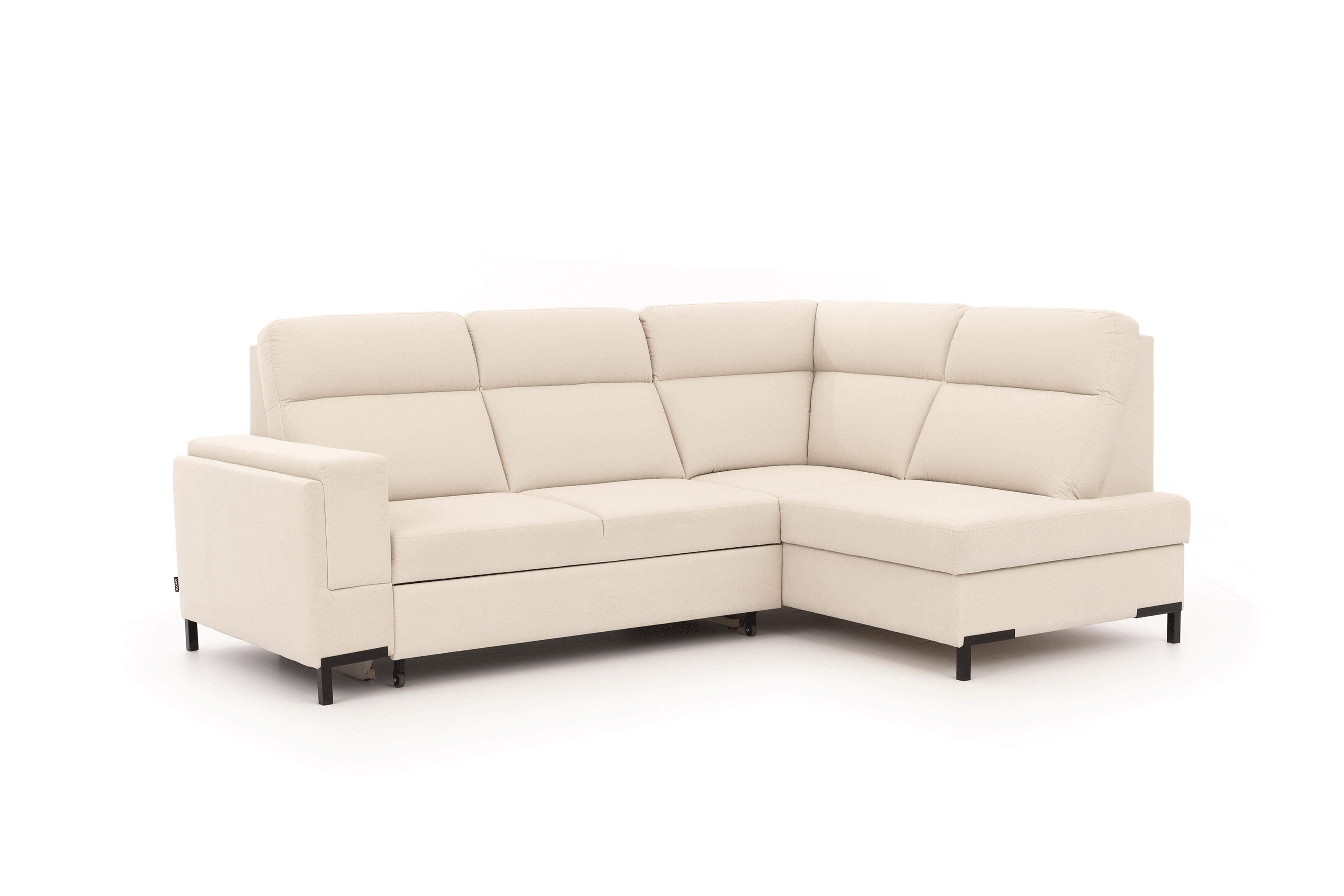 Rohová pohovka Loario L pravá se širokými proříznutými boky Rohová sedací souprava Loario L pravá z szerokim, wcietym bokiem