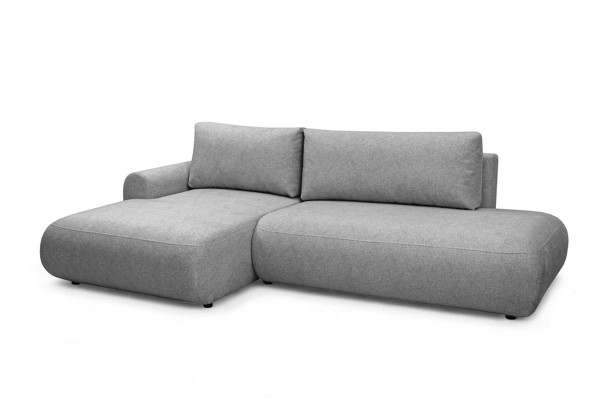 Rozkládací rohová sedací souprava Lotulis L II levá - šedá Blur 18 Rohová sedací souprava Lotulis L rozkládací levá - šedá Pletenina hydrofobowa Blur 18