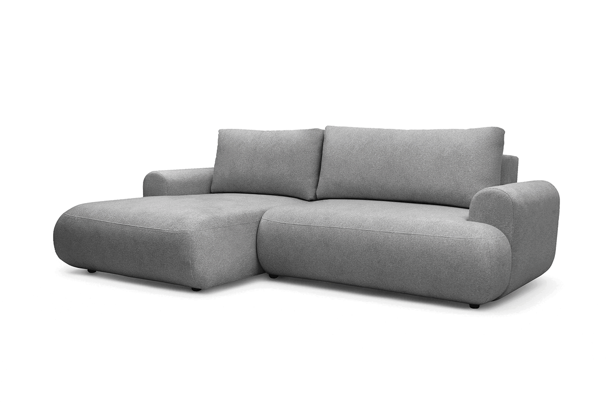 Rozkládací rohová sedací souprava Lotulis Mini levá - šedá Blur 18 Rohová sedací souprava Lotulis Mini rozkládací levá - šedá Pletenina hydrofobowa Blur 18 