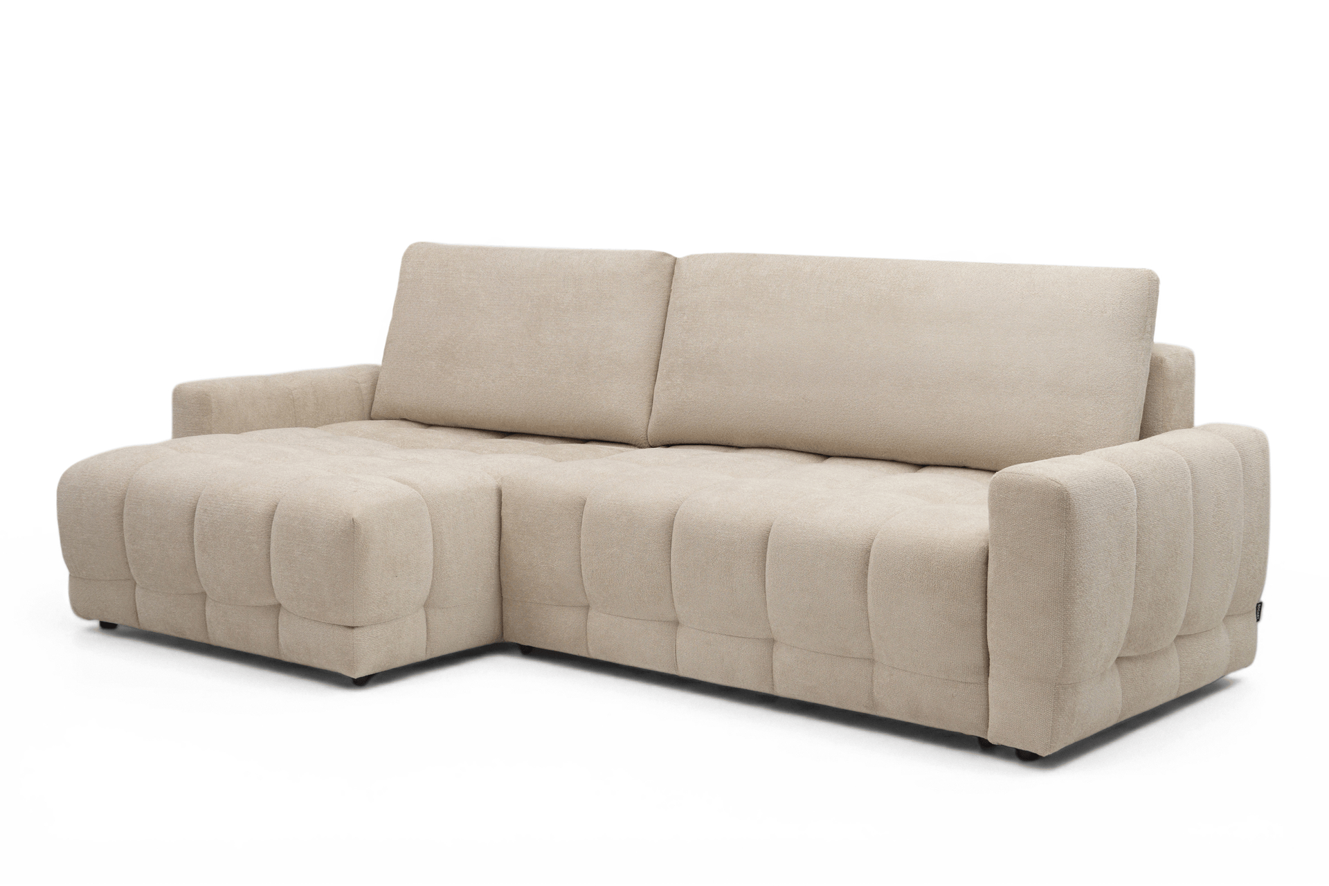 Rohová sedačka Sorenio s funkciou spania ľavá - béžová pletenina Murano 833 Rohová sedacia súprava Sorenio s funkciou spánku Ľavá strana - Béžová plecionka Murano 833