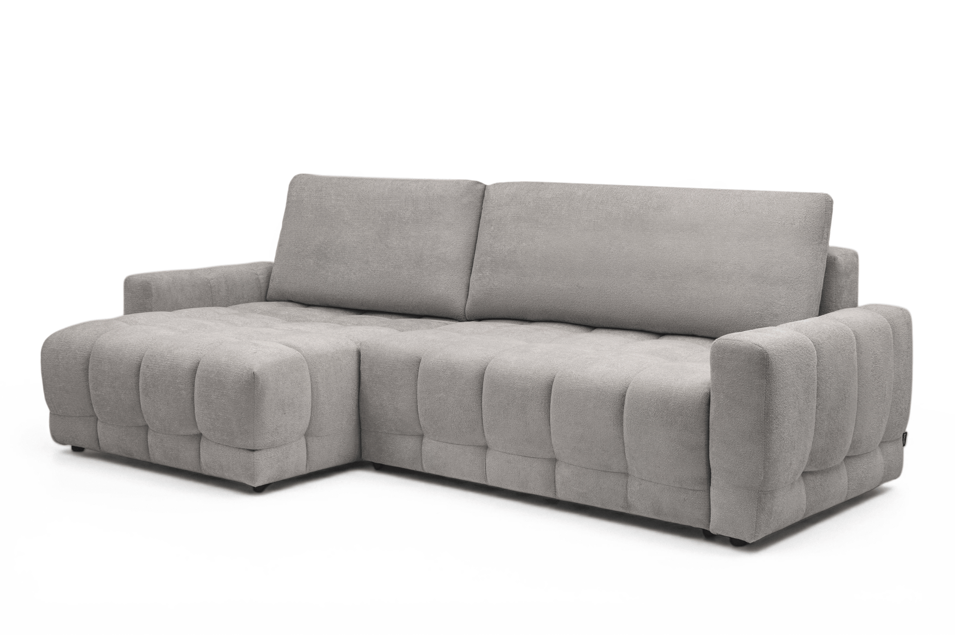 Rohová sedačka Sorenio s funkciou spania ľavá - šedá pletenina Murano 847 Rohová sedacia súprava Sorenio s funkciou spánku Ľavá strana - šedá plecionka Murano 847