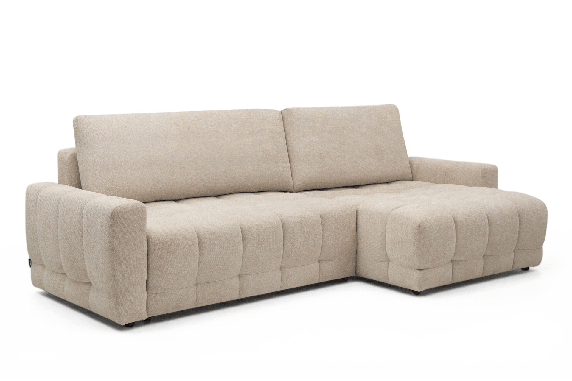 Rohová sedačka Sorenio s funkciou spania pravá - béžová pletenina Murano 833 Rohová sedacia súprava Sorenio s funkciou spánku pravá strana - Béžová plecionka Murano 833