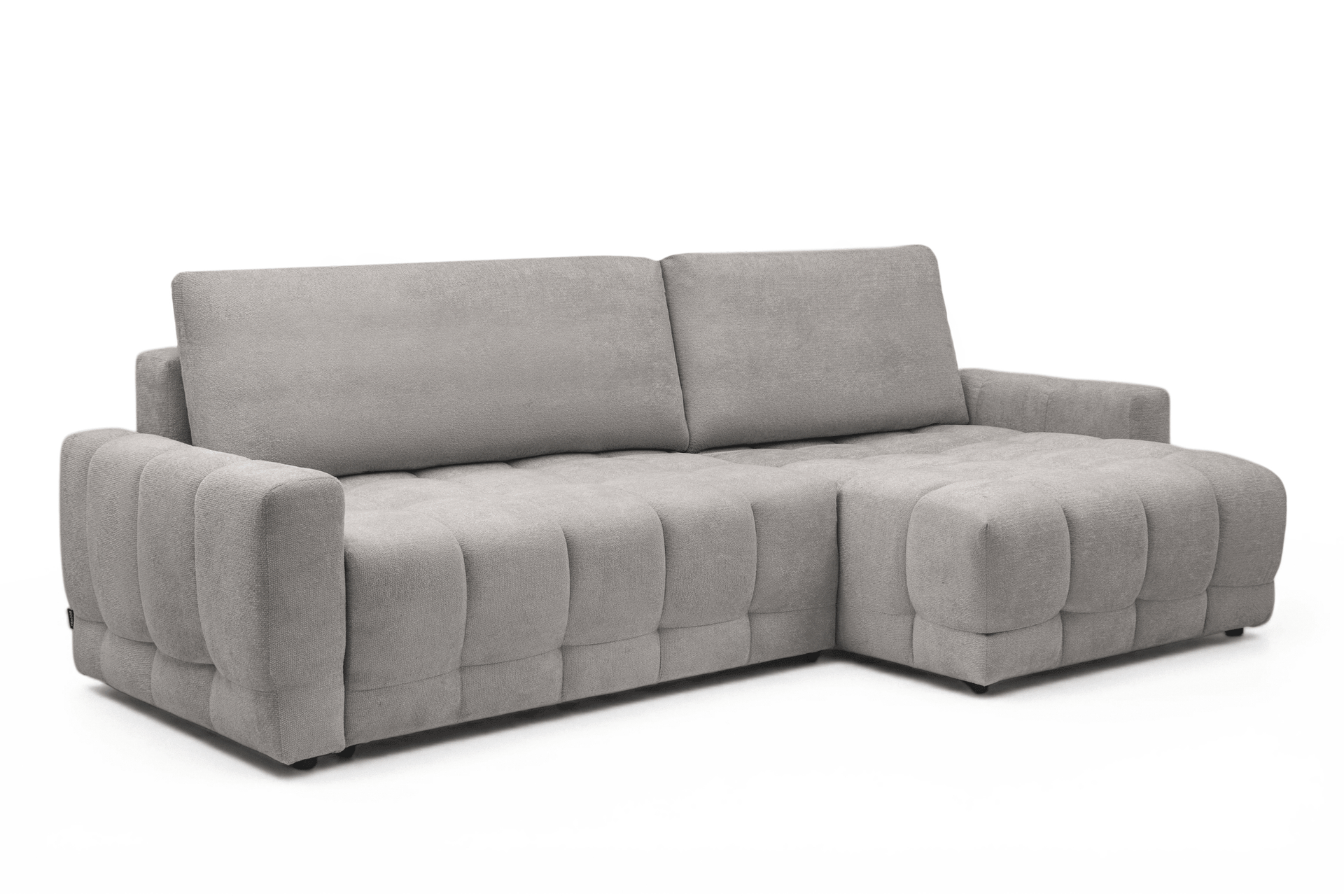 Rohová sedačka Sorenio s funkciou spania pravá - šedá pletenina Murano 847 Rohová sedacia súprava Sorenio s funkciou spánku pravá strana - šedá plecionka Murano 847