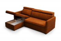 Barcelia Mini kanapéágy, alvó funkcióval - Enjoy New 39 vízlepergető érc szövet Naroznik z funkcja spania Barcelia Mini - ruda Szövet hydrofobowa Enjoy New 39