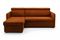 Barcelia Mini kanapéágy, alvó funkcióval - Enjoy New 39 vízlepergető érc szövet Naroznik z funkcja spania Barcelia Mini - ruda Szövet hydrofobowa Enjoy New 39