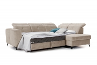 Canapea de colț cu funcție de dormit Belavio L Dreapta - tapițerie Austin 02 Bej  Canapea de colț rozkladany do de dormit 