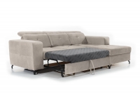 Canapea de colț cu funcție de dormit Belavio Mini Dreapta - bej Milton 3 New Belavio Mini rozkladanie