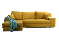 Rohová sedací souprava s funkcí spaní Jowisz žlutá Rohová sedací souprava do obývacího pokoje
