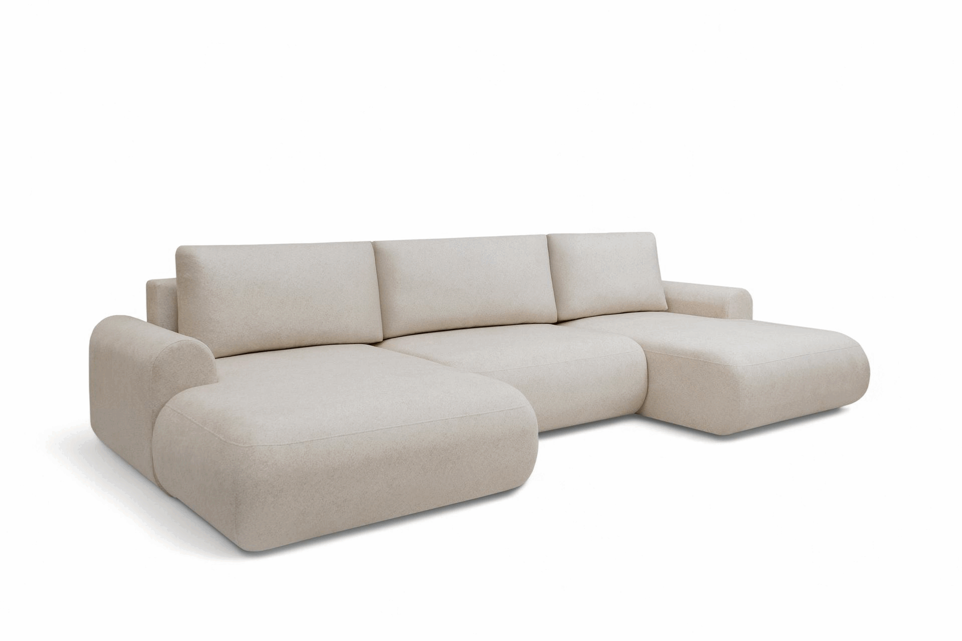 Rozkládací rohová sedací souprava Lotulis U - krémová Ado 1601 Rohová sedací souprava rozkládací Lotulis U - kremowa plecionka Ado 1601 