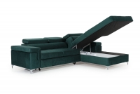 Rohová sedacia súprava s funkciou spánku Trego II - výpredaj Rohová sedacia súprava s úložným priestorom na posciel 
