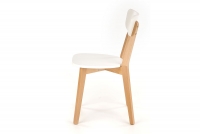 Intia fából készült szék - fehér / bükk lakkozott Židle w bieli i buku