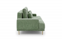 Canapea pentru sufragerie Nicole - verde Miu 2048/Picioare aurii zielona kanaoa z bokami 