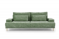 Canapea pentru sufragerie Nicole - verde Miu 2048/Picioare aurii zielona kanapa ze złotymi nóżkami 