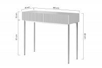 Nicole íróasztal - antik rózsaszín MDF / fekete lábak modern íroasztal Nicole fiokokkal 100 cm - antik rozsaszín / fekete lábak