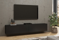 TV skrinka 180 cm AVA 40 - Čierny / wotan závesná TV skrinka