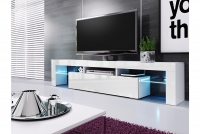 moderná TV skrinka Vera 190 cm - Biely lesk