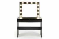 moderní Toaletní stolek Hollywood z podswietleniem - Černý moderní Toaletní stolek Hollywood z szuflada i oswietleniem LED - Černý
