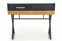 B43 íróasztal - 110 cm - tölgyfa sárga / Fekete modern íroasztal B43 z metalowymi nogami 110 cm - aranytölgy / fekete