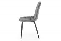 K417 szék - hamvas bársony modern szék kárpitozott K417 - hamu velvet