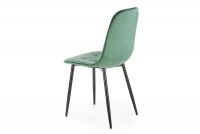 K417 bársony szék - sötétzöld  modern szék kárpitozott K417 z metalowymi nogami - sötét zöld velvet