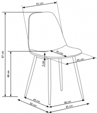 Jedálenská stolička K417 - tmavozelená moderné Stolička čalouněné k417 z metalowymi nogami - tmavý Zelený velvet