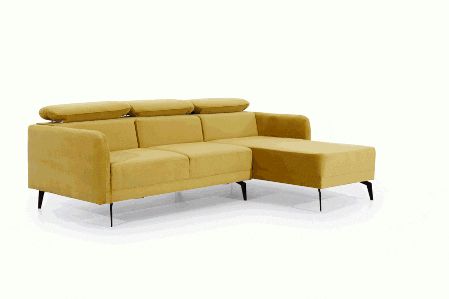 moderná Rohová sedacia súprava do obývacej izby Venezil Mini z pufa moderná Rohová sedacia súprava onyx