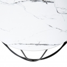 NUBIRA dohányzóasztal, szerkezet - fekete, asztallap - fehér márvány (1p=1db) nubira Konferenční stolek Rošt - Fekete, Deska - Bílý mramor
