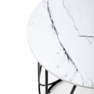 NUBIRA S kávézóasztal, szerkezet - fekete, asztallap - fehér márvány (1p=1db) nubira s Konferenční stolek Rošt - Fekete, Deska - Bílý mramor