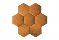 Čalúnený stenový panel Hexagon