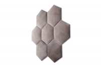 Čalúnený stenový panel Hexagon Panele tapicerowane Hexagon - szesciobok, plaster miodu