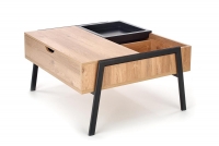 PODIUM Konferenční stolek Deska: přírodní, Nohy: Černý PODIUM Konferenční stolek Deska: přírodní, Nohy: Černý