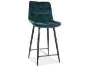 Barová židle CHIC H-2 VELVET Černá Konstrukce / Zelený BLUVEL 78 pOLBarová židle chic h-2 velvet Černý stelaZ / Zelený bluvel 78