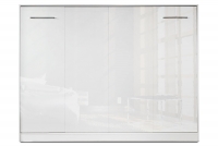 Sklápěcí postel horizontální 140x200 Basic New Elegance - Bílý lesk sklápěcí postel v bílém lesku